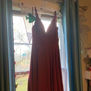 Size 8 Dark Red Prom Dress
